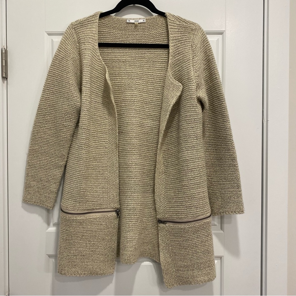 Sioni Women’s‎ Small Long Cardigan Duster Zippers 057